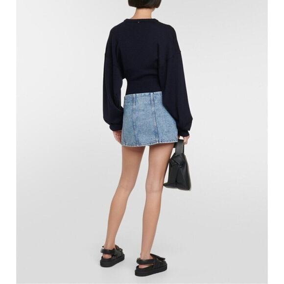 NWT Re/Done Wrap Denim Mini Skirt Size 27 - Picture 4 of 5